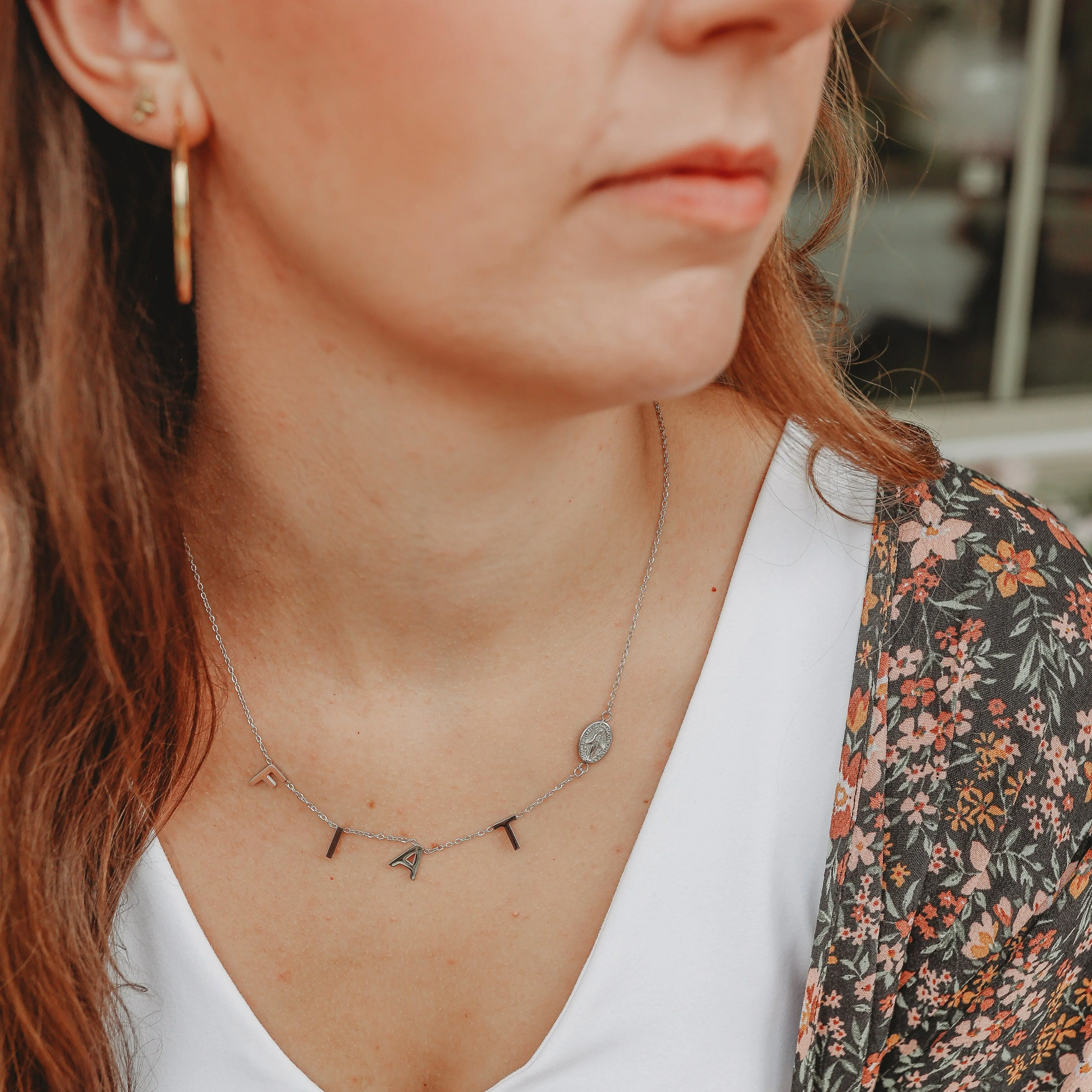 FIAT Miraculous Medal Necklace | Gold and Silver - Image 4