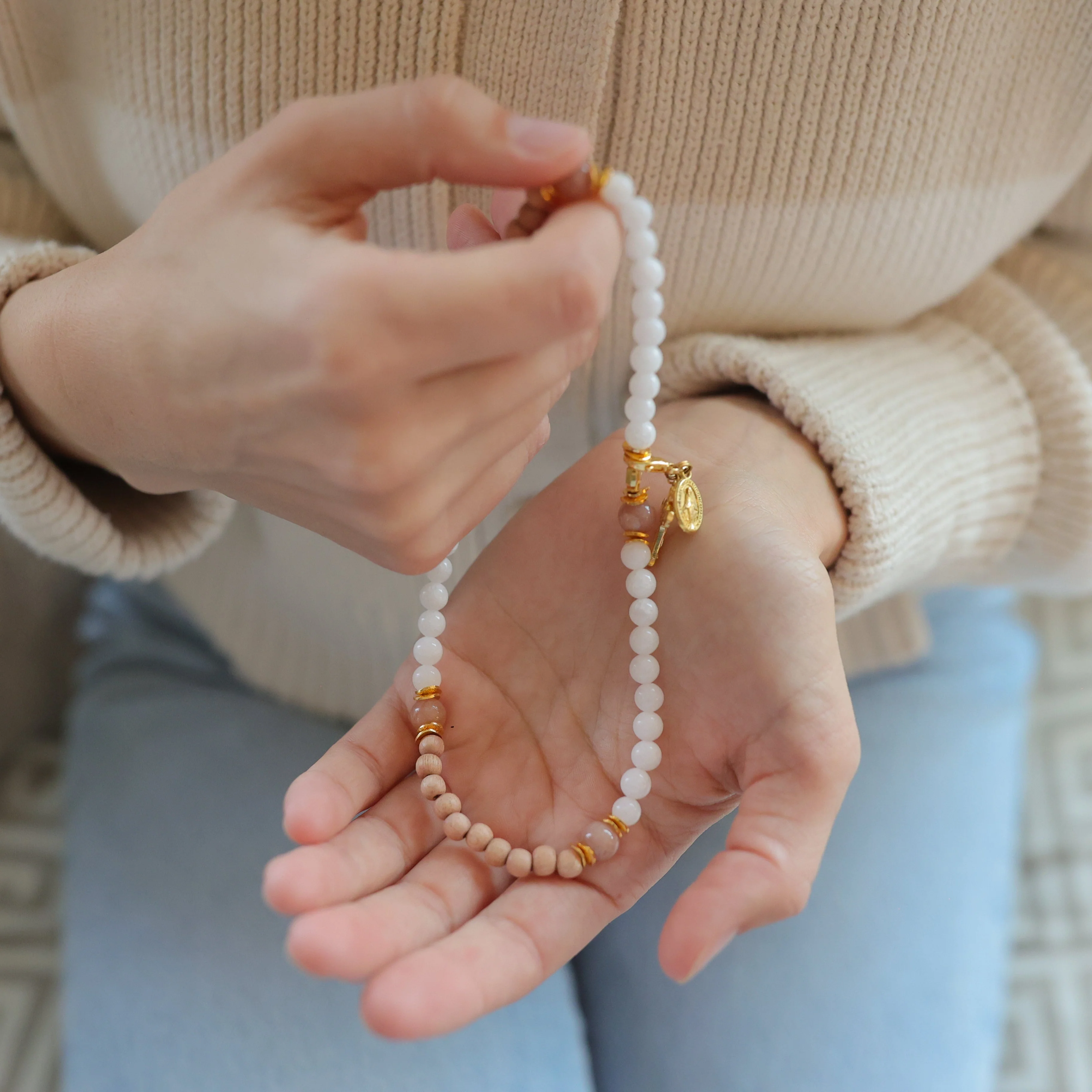The Visitation | Stretch & Wrap Rosary Bracelet - Image 8